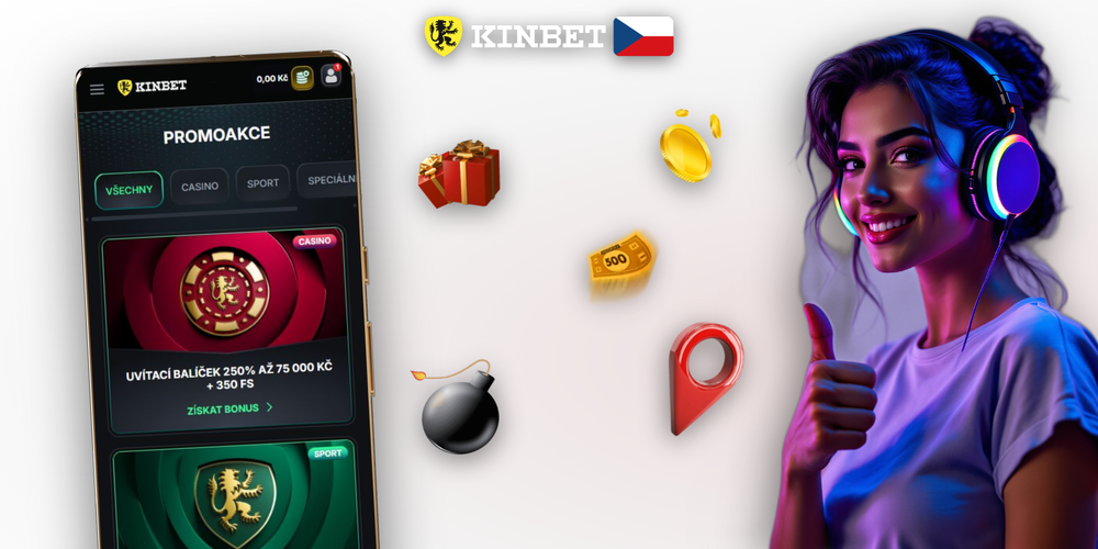 Přehled všech bonusových typů Kinbet Casino: uvítací balíček, reload, cashback a turnaje