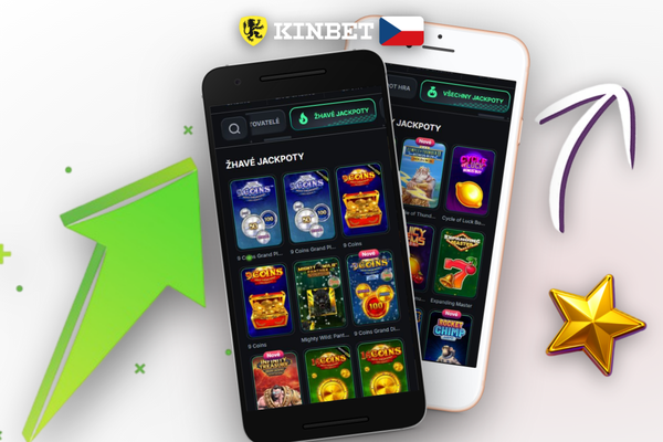 Přihlášení do Kinbet Casino přes Face ID na iPhonu položeném na dřevěném stole