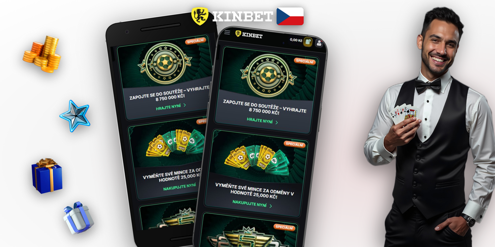 Zadejte bonusový kód Kinbet Casino do registračního formuláře v mobilu
