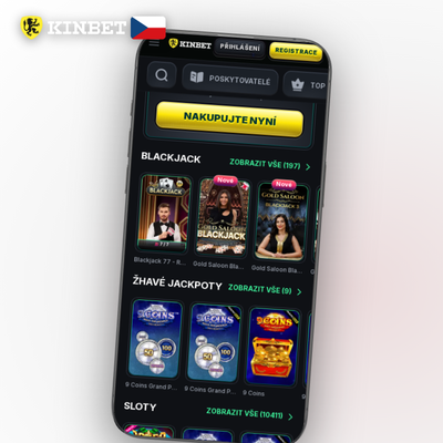 Fotbalový míč a hokejový puk jako symbol sportovních sázek v Kinbet Casino mobile