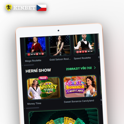 Rychlé načítání slotů a živého kasina v Kinbet Casino na počítači