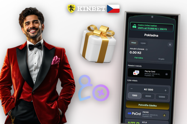 Hráč řeší zamítnutou platbu přes živý chat podpory Kinbet Casino