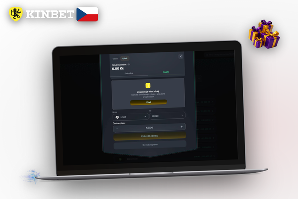 Živý chat Kinbet Casino s dotazem na stav výběru – podpora hráčů v češtině
